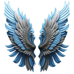 Obraz premium Free Photo Beautiful angel wings and light blue color Ai Generated