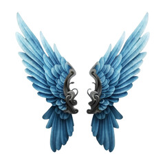 Fototapeta premium Free Photo Beautiful angel wings and light blue color Ai Generated