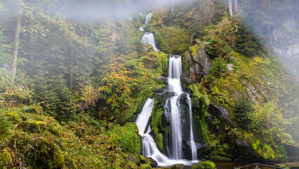 Scenic Triberg water falls in Black forest, Germany.