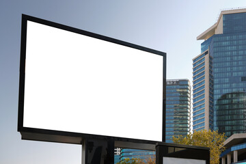A large information display for advertising on the street in the city