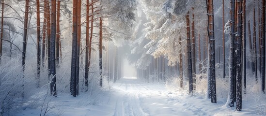 Captivatingly Beautiful Photo of a Snow-Covered Forest
