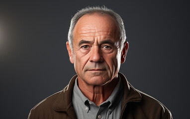 Fototapeta premium Multiracial Man in Brown Jacket Looking at the Camera