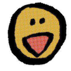 vintage human face art emoji