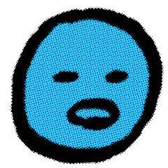 vintage human face art emoji