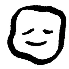 BLACK AND WHITE HAND-DRAWN HUMAN FACE LINEART
