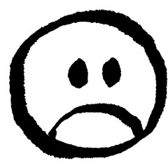 BLACK AND WHITE HAND-DRAWN HUMAN FACE LINEART