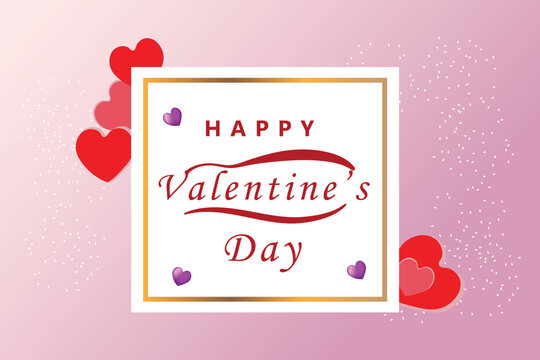 Realistic valentines day greetings card background illustration