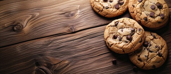 Delicious Cookies Made with Careful Hands on a Beautiful Wooden Background