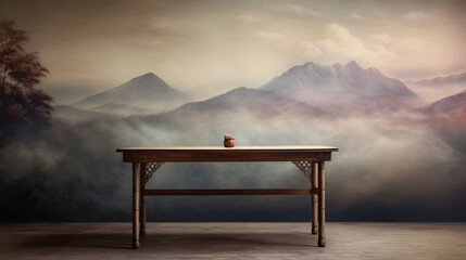 Naklejka na ściany i meble Table with a background