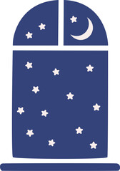 Window With Night Sky View