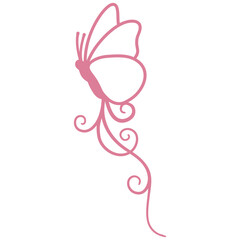 Flying Butterfly with Swirl