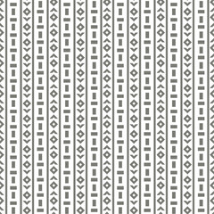 Seamless vector pattern of vertical rows with simple shapes, abstract geometric monochrome background, wallpaper, textile print, wrapping paper.