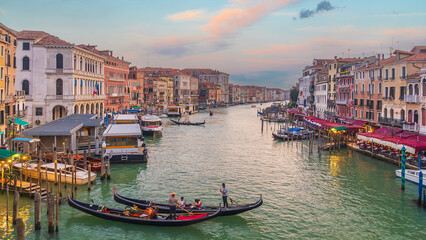Romantic Venice. Cityscape of  old town and Grand Canal - 728270285