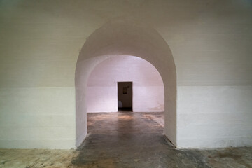 Fort Moultrie, small fortifications and ammunitions bunkers that run along the coast of Sullivan's Island, South Carolina