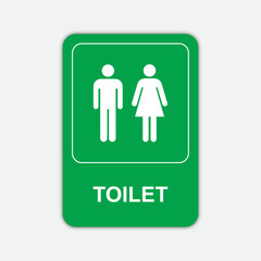 vector toilet sign on wall
