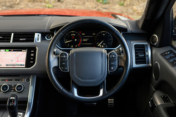 Luxury car steering wheel