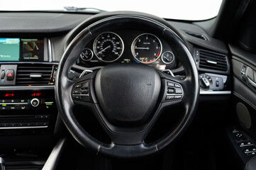 Luxury car steering wheel