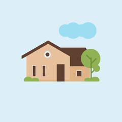 Fototapeta premium house with leaves
