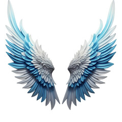 Free Photo Beautiful angel wings and light blue color Ai Generated