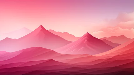 Foto op Canvas Pink_vector_flat_geometric_gradient_backgrou © slonlinebro