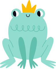 Childish Frog With Crown