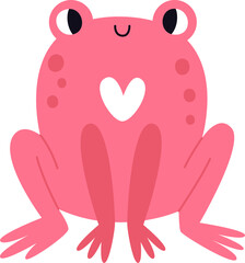 Childish Frog With Heart