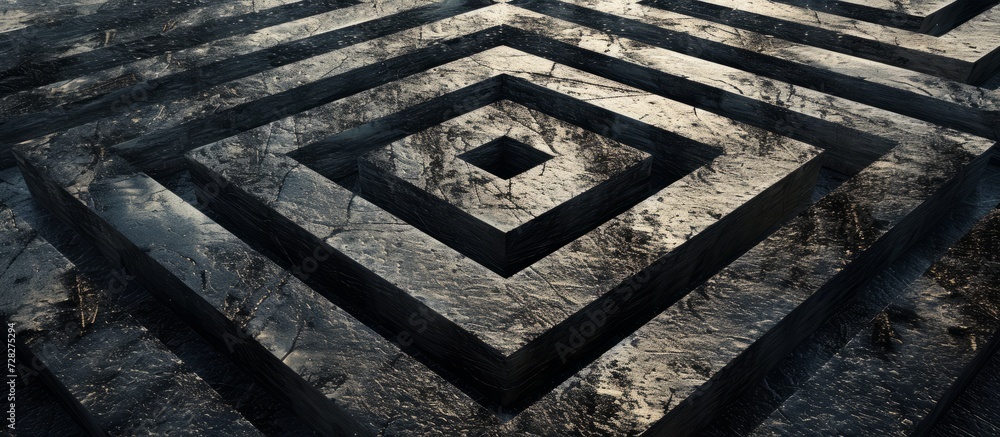 Poster cement surface: abstract pattern on lined floor creates unique abstract lined pattern design