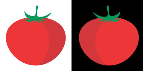 tomato with a slice blac