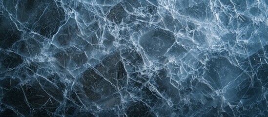 Frosty Ice Texture with Cracks - A Stunning Pattern of Frosty Ice Cracks Creates a Mesmerizing Texture