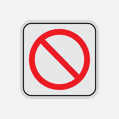 vector prohibited sign