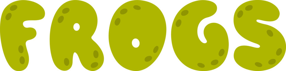 Frogs Lettering Sticker