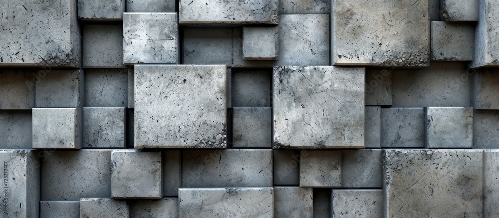 Poster concrete blocks on textured background: a stunning display of concrete blocks on a textured backgrou