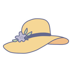 hand drawing of hat, vector illustration.