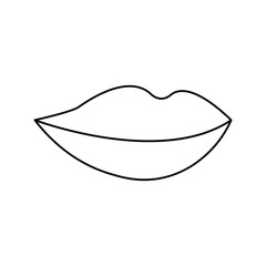 female lip vector icon.