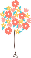 Flowers Balloon On Rope