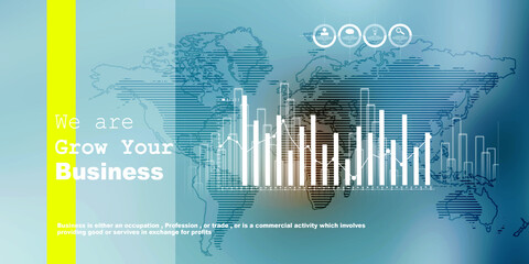 Naklejka premium 2d rendering Stock market online business concept. business Graph 