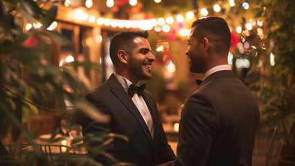 Dinner Date: A Latin Gay Couple’s Loving Glance