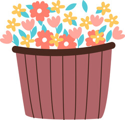 Basket With Flowers