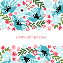 Floral happy Mothers Day background