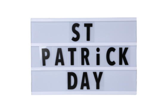 PNG, Light box with text, isolated on white background