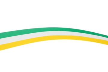 PNG, Ribbon in the colors of the Irish flag, isolated on white background