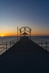 Brighton Jetty at sunset. Adelaide, South Australia.