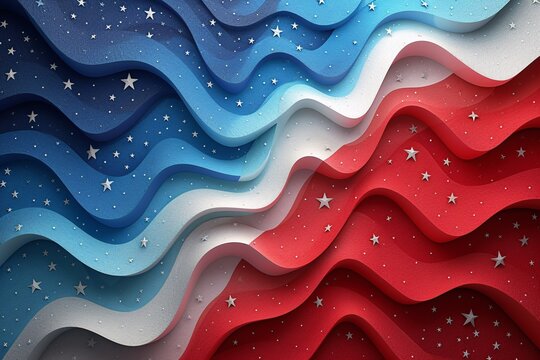 Red, White, and Blue Wave A Celebration of American Pride Generative AI