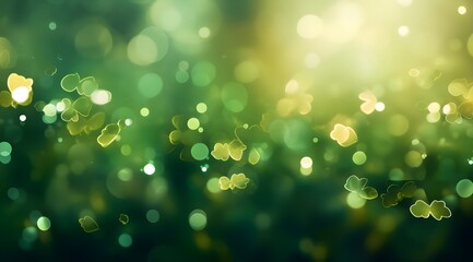 Abstract bokeh background for St. Patrick's day or other holiday.