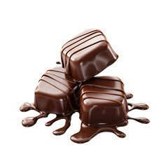 chocolate candies with chocolate syrup