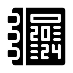 notebook glyph icon