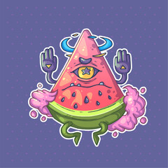 Cartoon vector character. Trendy style. Vector illustration.