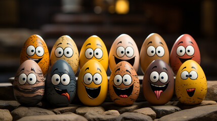 Emoji Easter Eggs Expressions