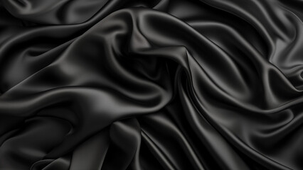 Fototapeta premium Mysterious Elegance: Black Matt Fabric Texture