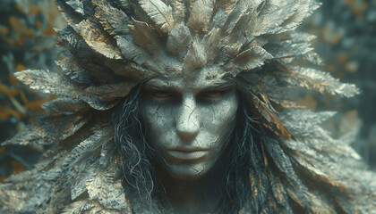 Obraz premium Forest Guardian: A Celtic Enigma